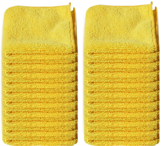 월드크린 극세사 라이트타월 옐로우, 20개