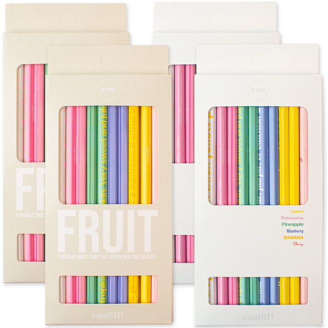 STUDIO EIGHT 2B鉛筆 (12入), 顏色隨機, 48個