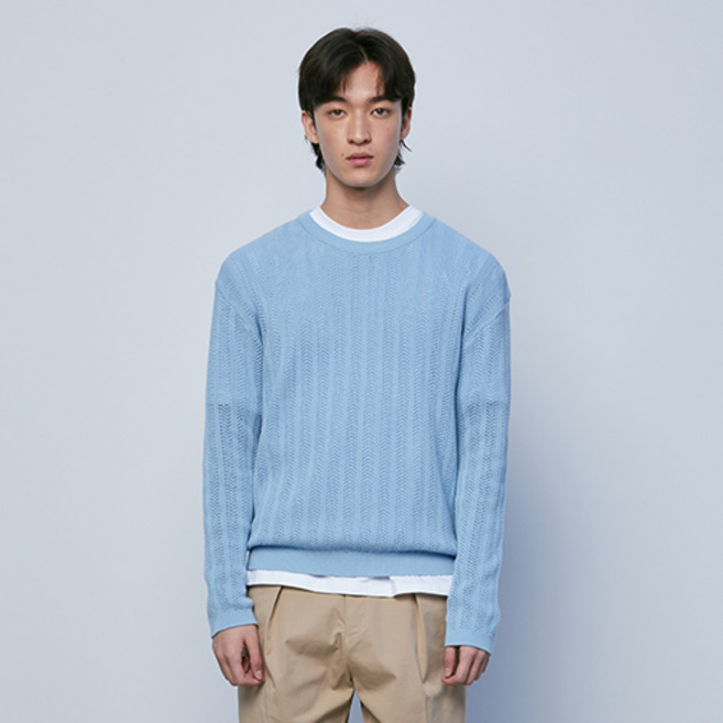 니티드 남성용 스카시 라운드 니트