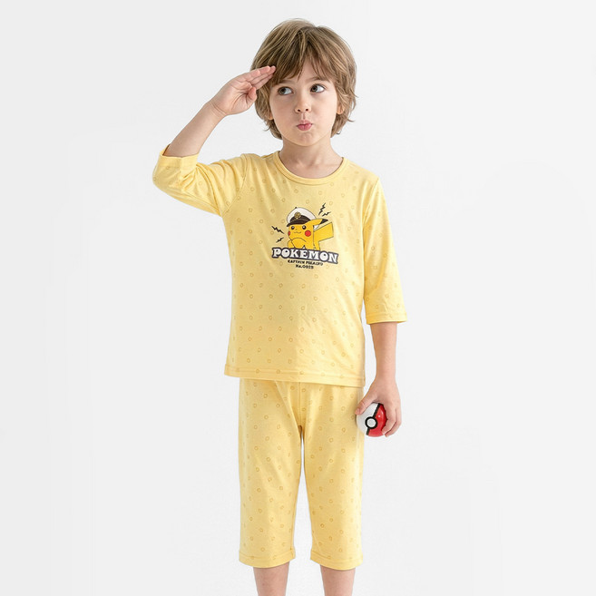 프리미에팜 아동용 포켓몬스터 7부 쿨 상하복 세트