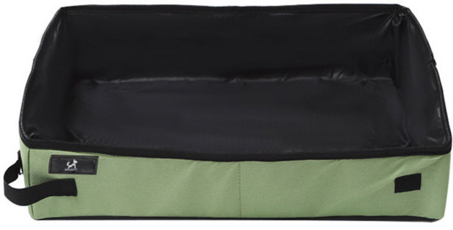 딩동펫 고양이 캠핑 휴대용 접이식 방수 모래 화장실, 그린, 1개