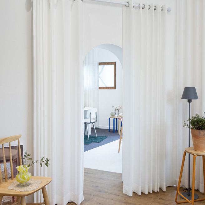 nuguna 프라이빗 도톰 쉬폰 아일렛 형상기억 커튼 2p