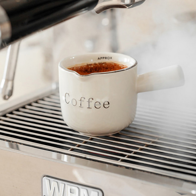 파라주니 커피 세라믹 에스프레소 컵 HJ0343, 화이트, 1개