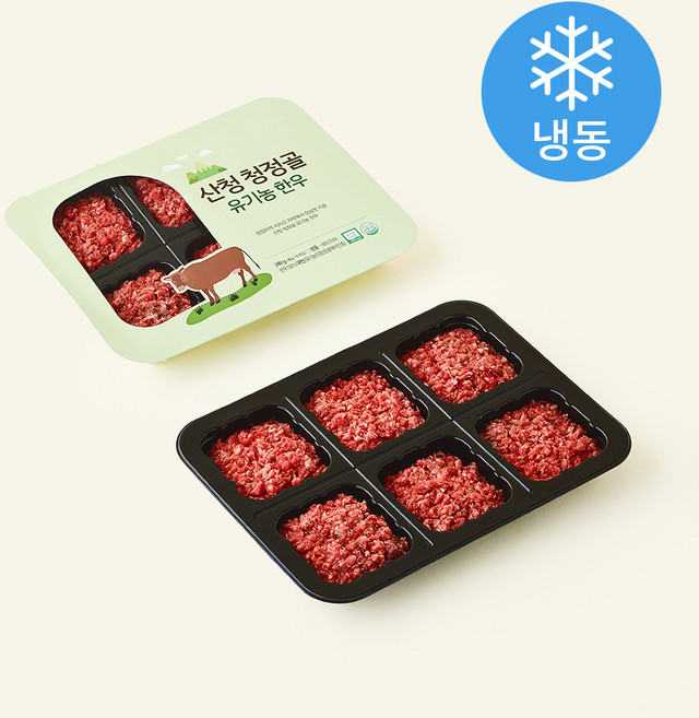 유기농 인증 산청 한우 다짐육 1등급 6개입 (냉동), 240g, 1개