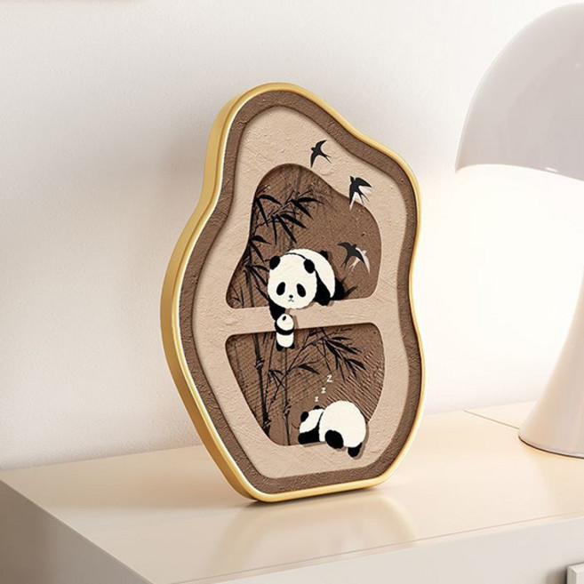 미르노아 힐링아트 오브제 장식 그림액자 MMM3440, 판다