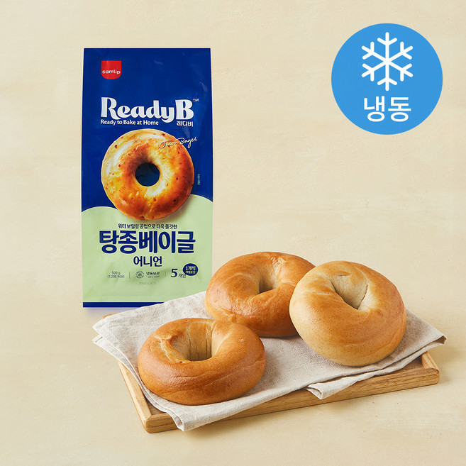 에스피씨삼립 삼립 레디비 탕종베이글 어니언 5개입 (냉동), 500g, 1개
