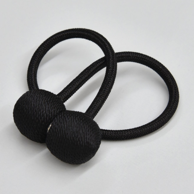 아라크네 커튼 자석 타이백 44 x 3 cm, 블랙, 1개