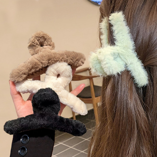 위더스욕실용품 몽글 올림머리 헤어 집게핀 4종 세트 11.5cm