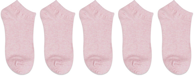 박군 여성용 MJ 무지 발목 양말 5족 세트