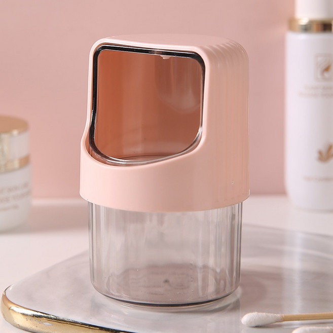 화장대 면봉 수납 정리 케이스 6 x 10 cm, 핑크, 1개