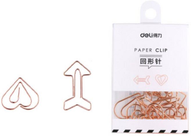 델리 로즈골드 와이어 문서홀더 혼합형 D0723, 12개입, 4개