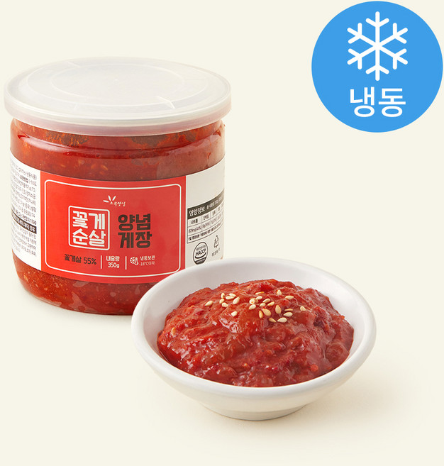 초록햇살 꽃게순살 양념게장 (냉동), 350g, 1개