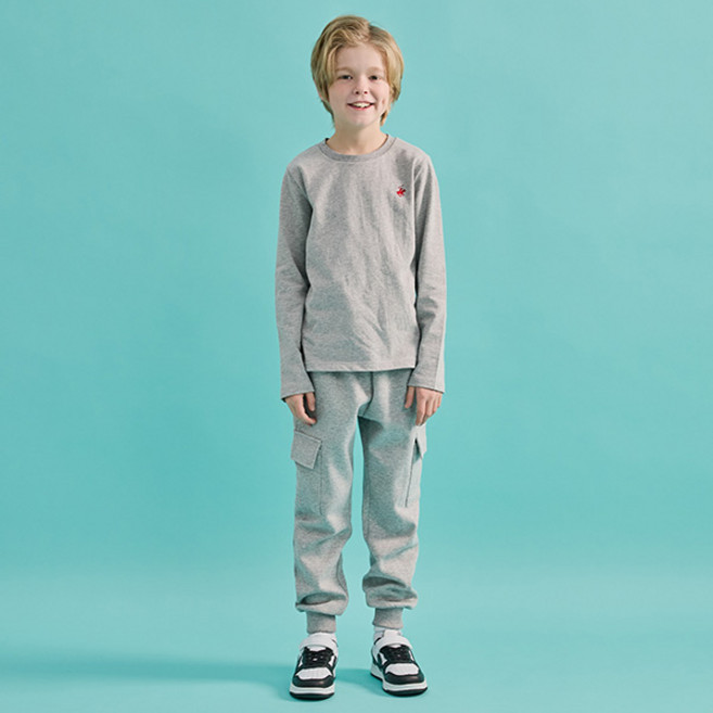 비버리힐스폴로클럽 아동용 클래식 면티 + 포켓 조거바지 세트