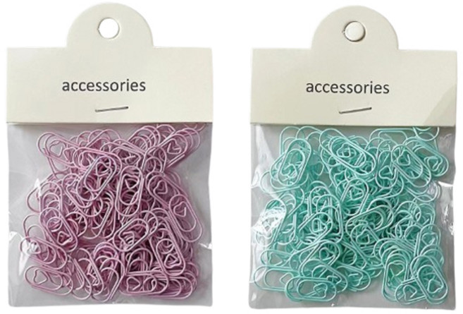 ABM 하트모양 클립 랜덤발송, 100개입, 2개