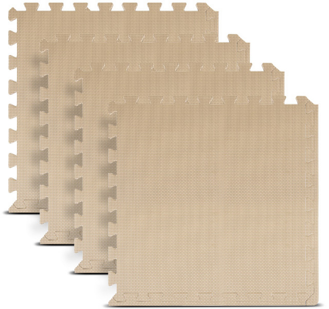 딩동펫 반려동물 퍼즐매트 4p, 베이지, 4개