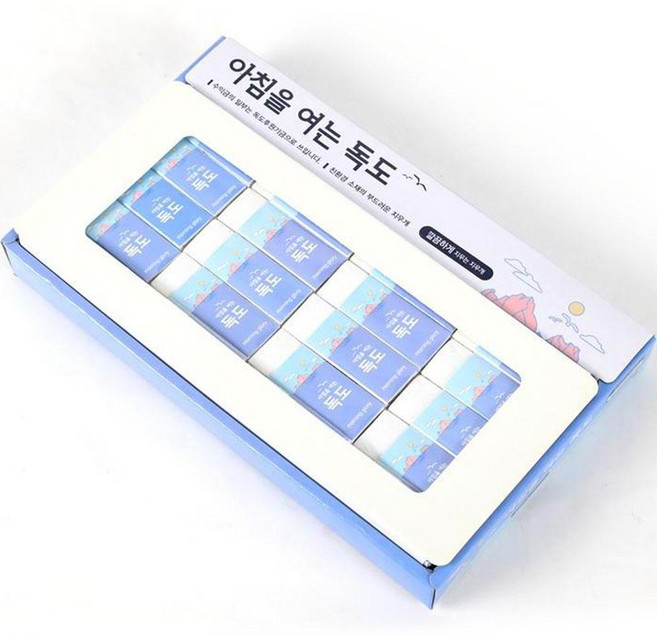 morning glory 獨島橡皮擦 Ver.3 40個, 白色, 1盒