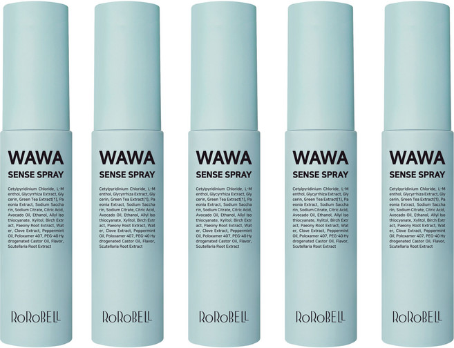 로로벨 구취제거 와와 센스 구강스프레이, 10ml, 5개