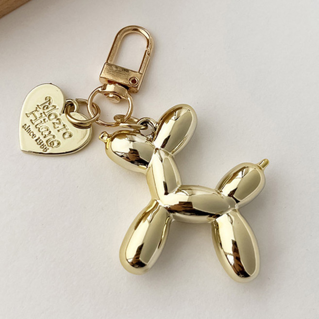 버블리데이 귀여운 하트 강아지 키링