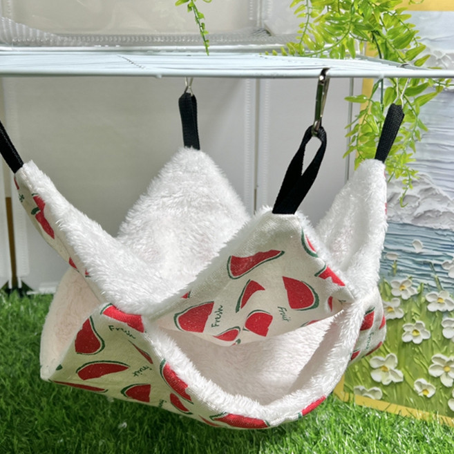 요런개 폭신 포근 소동물 해먹 은신처 XL, 07 수박, 1개