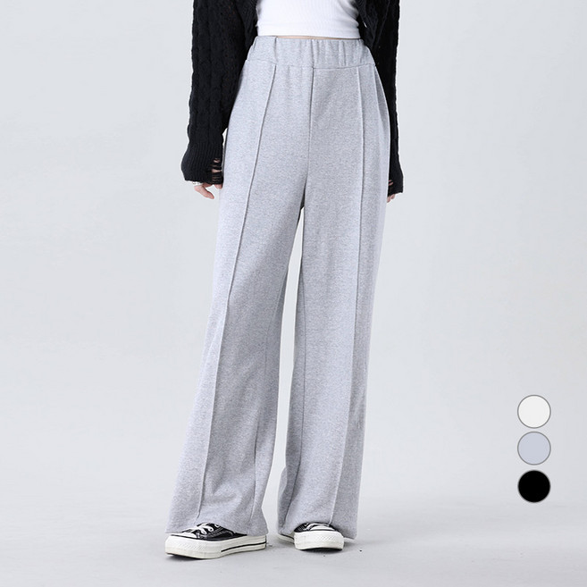 어썸어라운드 여성용 트레이닝 핀턱 와이드 밴딩 팬츠