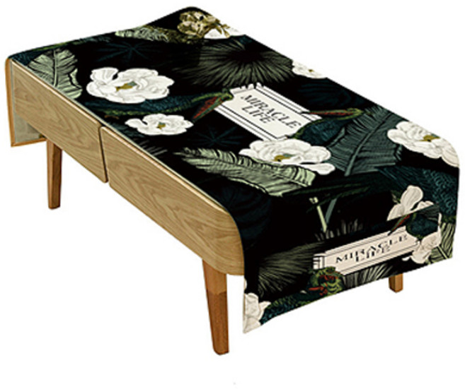 블렌드 패브릭 테이블매트, 블랙, M