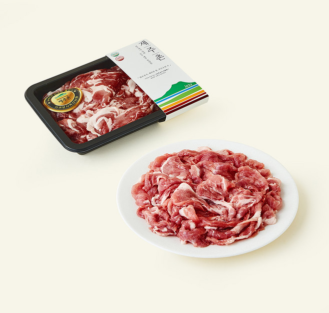 파머스팩 제주촌 서귀포시축협 흑돼지 미박 앞다리 불고기용 (냉장), 500g, 1개