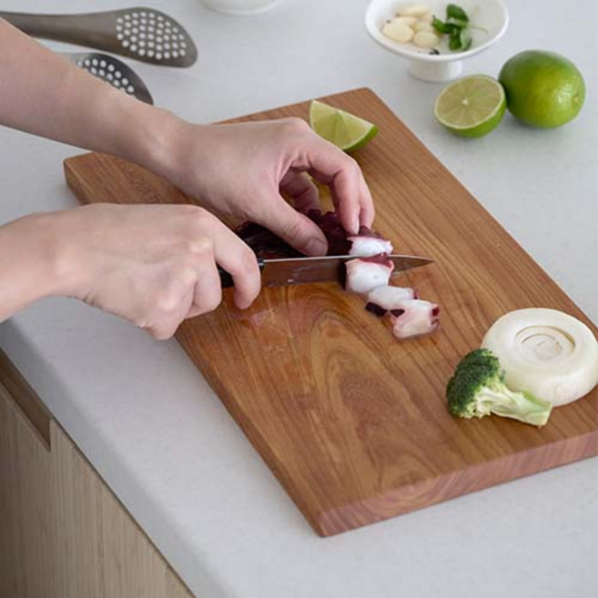 ERATO Gongisam 原木木製砧板 根木 M, 1個, 單一顏色