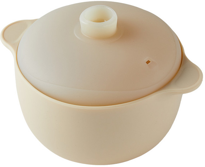 잼먹 실리콘 토핑 이유식 찜기 800ml, 단품, 1개, 베이지