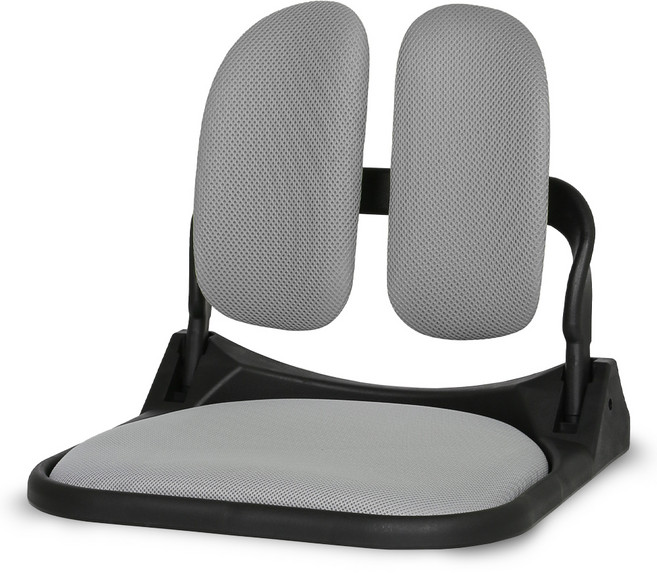 바른자세 듀얼폴더 접이식 메쉬 좌식의자 DF-520, 그레이(방석), 그레이(등받이)