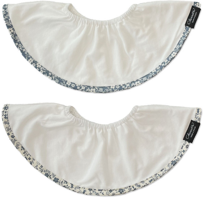 쉐리네뜨 쉐리빕 턱받이 2종 세트, 물망초블루 + 물망초화이트, 1세트