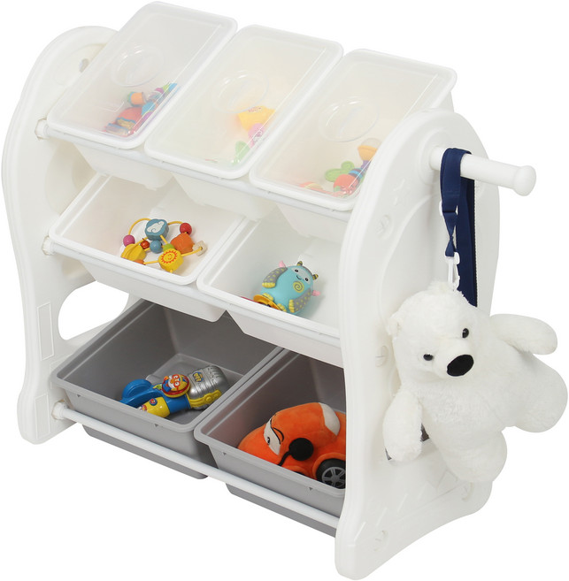 Miru 玩具收納箱 74 x 37 x 71cm, 灰色, 3層