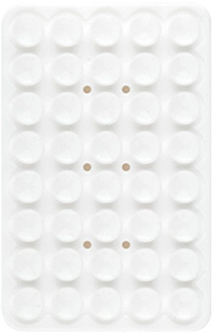 구스페리 파스텔 양면 흡착식 실리콘 부착 패드, 화이트, 1개