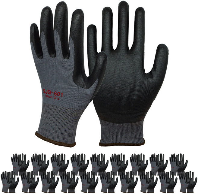 신정글러브 NBR 클로버그립 코팅 장갑 양손 L SJG-601, 20세트