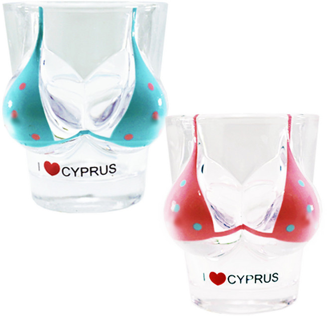 MEO 圓點比基尼燒酒杯 2入組, 1組, 藍色/紅色