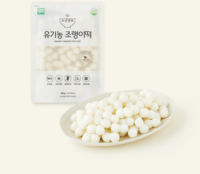 조선향미 유기농 인증 조선마켓 조랭이떡, 500g, 1개