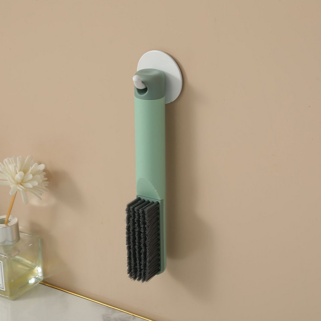 몰투데이 한번에클린 운동화 욕실 청소 솔 브러쉬, 롱 그린, 1개