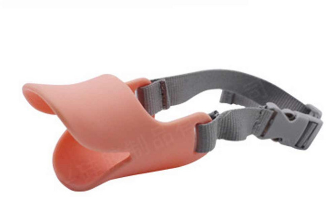 강아지 오리 입마개 M, 핑크, 1개