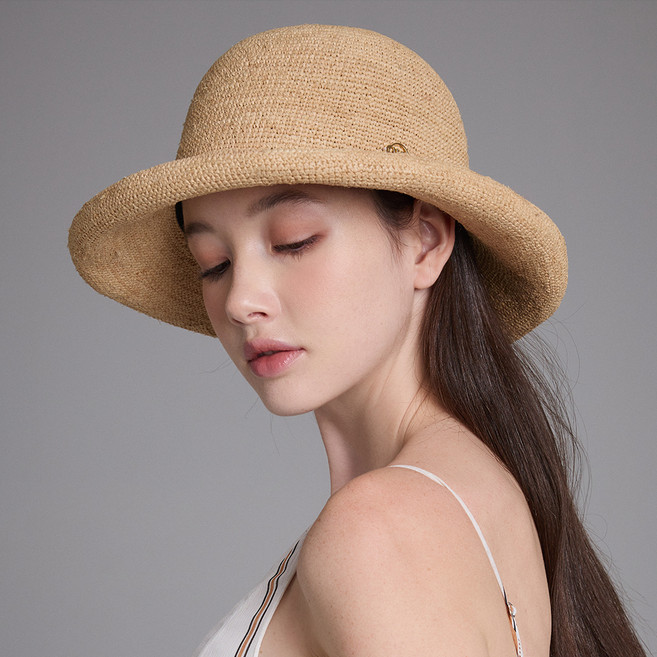 화이트샌즈 여성용 라피아 키헤이 버킷햇