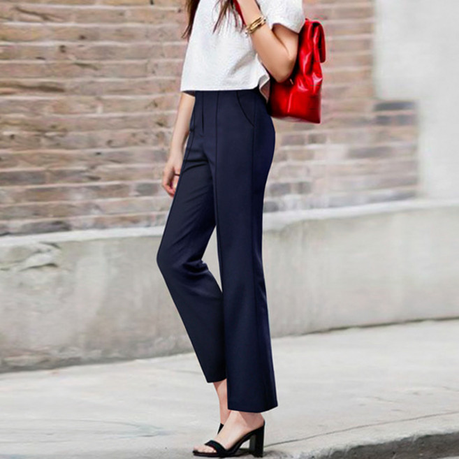 패션풀 여성용 평균녀 원더풀 핀턱 일자핏 슬랙스 20218