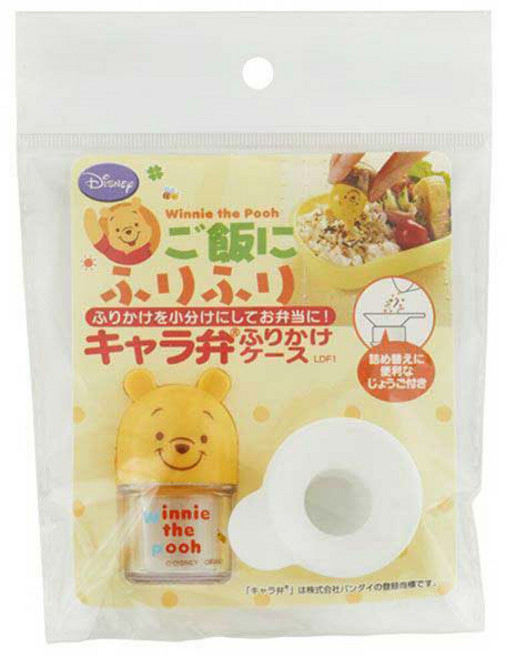 스케이터 디즈니 곰돌이 푸 주먹밥 후리카케 케이스 도시락 양념통 노랑, 1개, 9ml