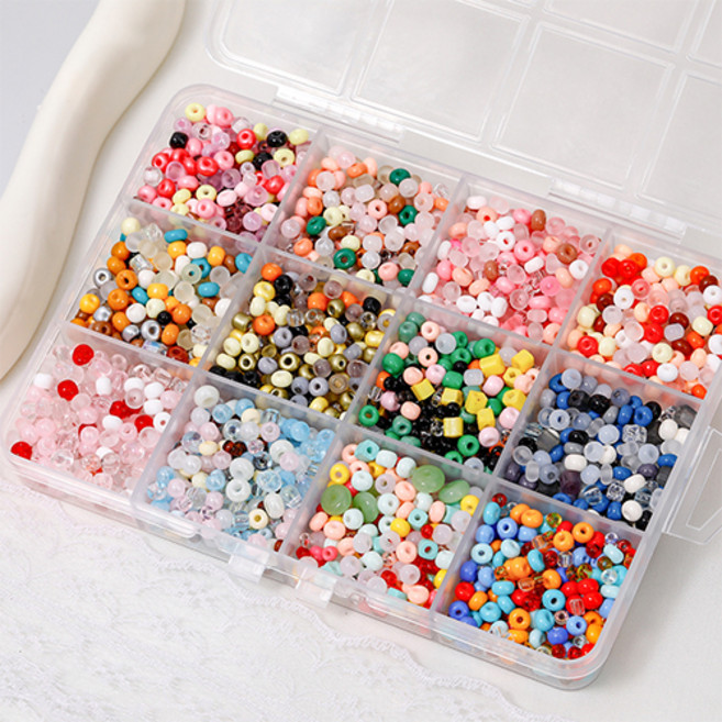 윰스 12색 플로랄 믹스 DIY 비즈 공예 세트, 팝핑캔디, 1세트