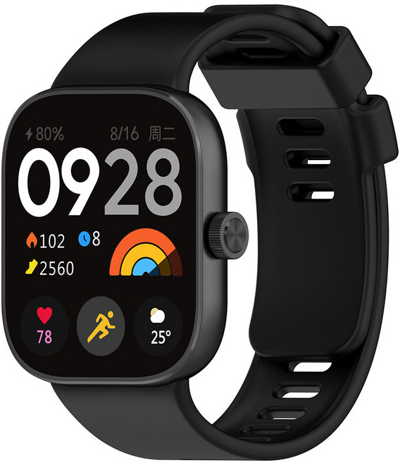 스페이스쉴드 버튼형 실리콘 스트랩, 블랙, 1개