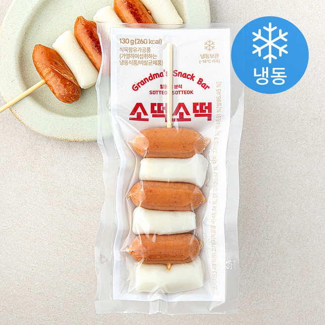 할머니분식 소떡소떡 (냉동), 130g, 1개
