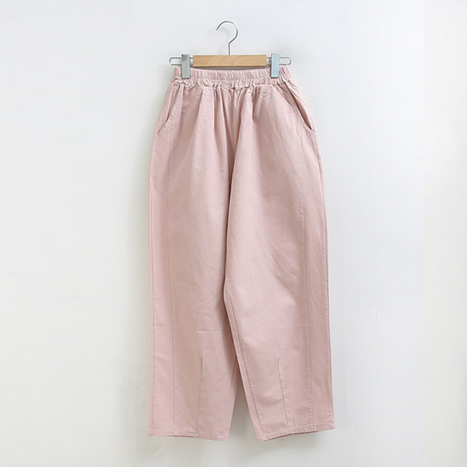 피핀 여성용 사이드 핀턱 밴딩 팬츠 710382