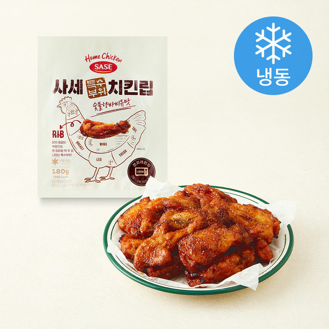 사세 특수부위 치킨립 숯불향 바비큐맛 (냉동), 180g, 1개