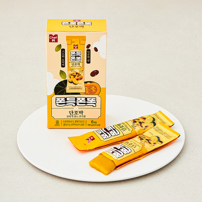 쉐프엠 쫀득쫀똑 단호박, 60g, 1개, 6개입