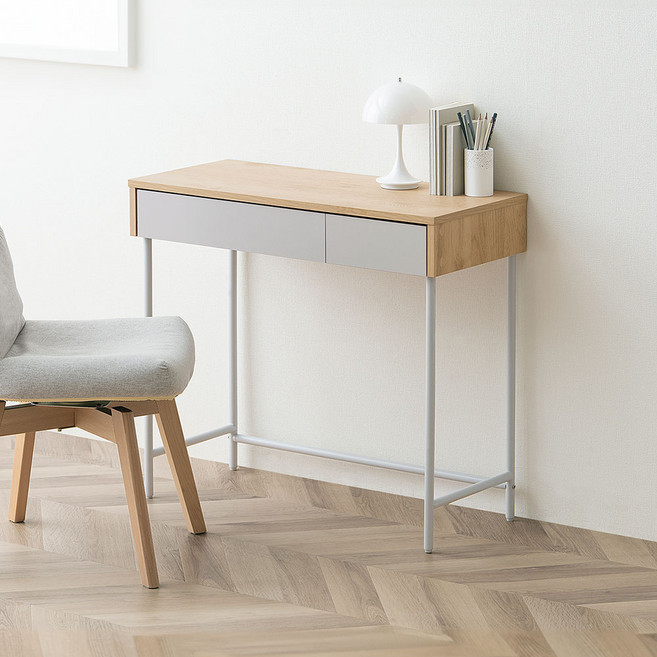 IRIS OHYAMA 愛麗思歐雅瑪 收納生活書桌 795, 自然灰色