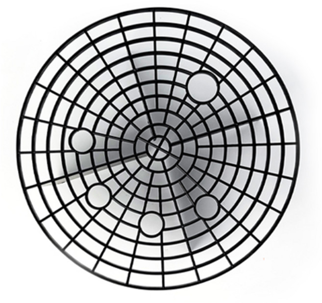 플렌티 세차버킷 그릿가드 26cm, 18L, 블랙