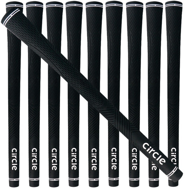 써클디자인골프 남성용 뉴 투어 벨벳 고무 그립, 화이트, 10개