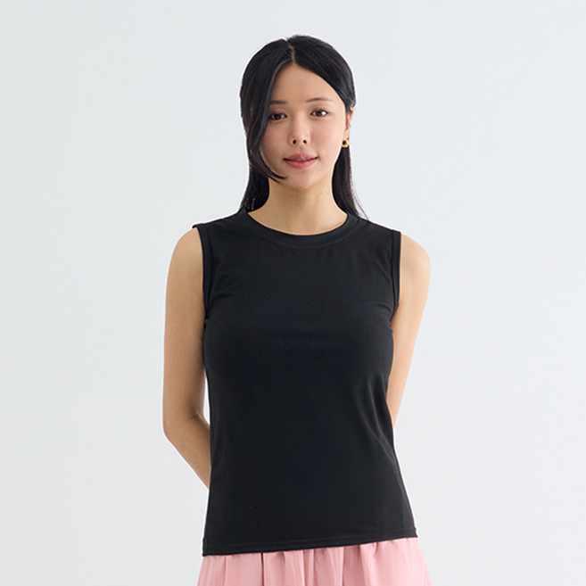 Elsso 女款日常圓領無袖背心T恤